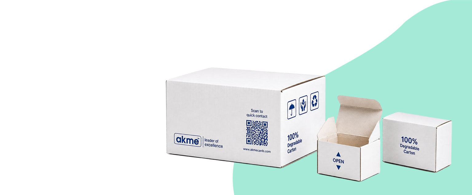 Akme Cards Eco-Friendly Packaging