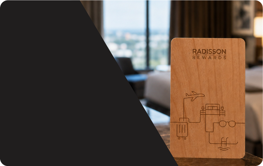 Premium wooden hotel key card